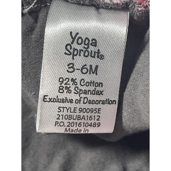 Yoga Sprout pink fold down pants knit stretchy cotton casual Size 3-6mo - Picture 6 of 6